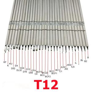 T12 납땜 납땜 인두 팁Hakko FX951 STC 및 STM32 OLED 납땜 스테이션 전기 납땜 인두 용