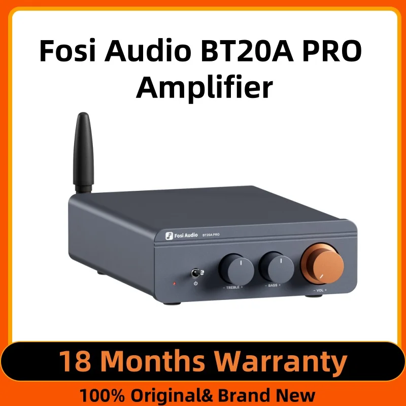 Fosi Audio BT20A Pro TPA3255 Bluetooth 사운드 전력 증폭기 300W x2 홈 시어터 용 미니 HiFi 스테레오 클래스 D 앰프베이스 트레블