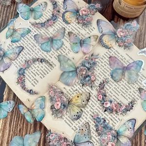 30 PCs 나비 꽃 테마 DIY 장식 스티커 팩 스크랩북 라벨 일기 앨범 플래너에 대 한 장식 스티커