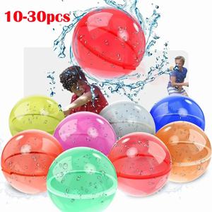 10-30Pcs 재사용 가능한 물 풍선 어린이를위한 물 공 야외 활동, 어린이 수영장 해변 목욕 장난감 여름 게임을위한 물 폭탄