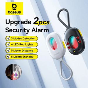 Baseus 2PCS 보안 경보 감지기 업그레이드 도어 창 카메라 용 사운드 보호 센서 도난 방지 경보 장비 감지기