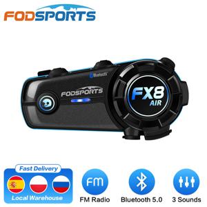 Fodsports FX8 AIR 오토바이 블루투스 인터콤 오토바이 헬멧 헤드셋 인터 커뮤니케이터 모토, 3 음향 효과, FM 라디오