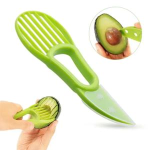 아보카도 슬라이서 3 In 1 Shea Corer 버터 과일 필러 커터 펄프 분리기 플라스틱 칼 주방 야채 도구
