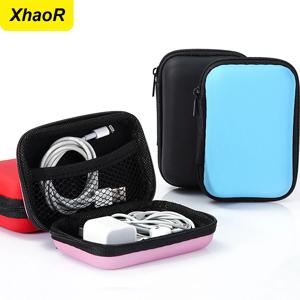 휴대용 데이터 케이블 보관 가방 방수 지퍼 이어폰 케이스 USB 코인 메모리 카드 파우치 가방에 대한 범용 EVA 보호 상자