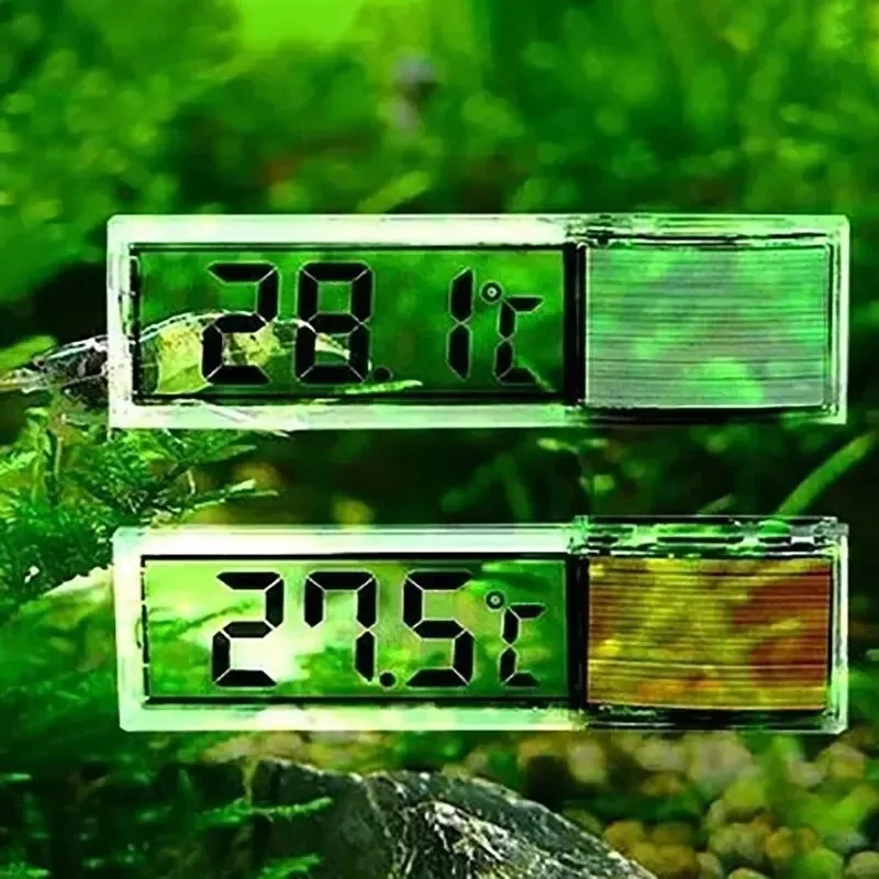 1pcs 수족관 온도계 전자 LCD 디지털 물고기 탱크 온도 측정 물고기 탱크 온도 측정기 수족관 액세서리