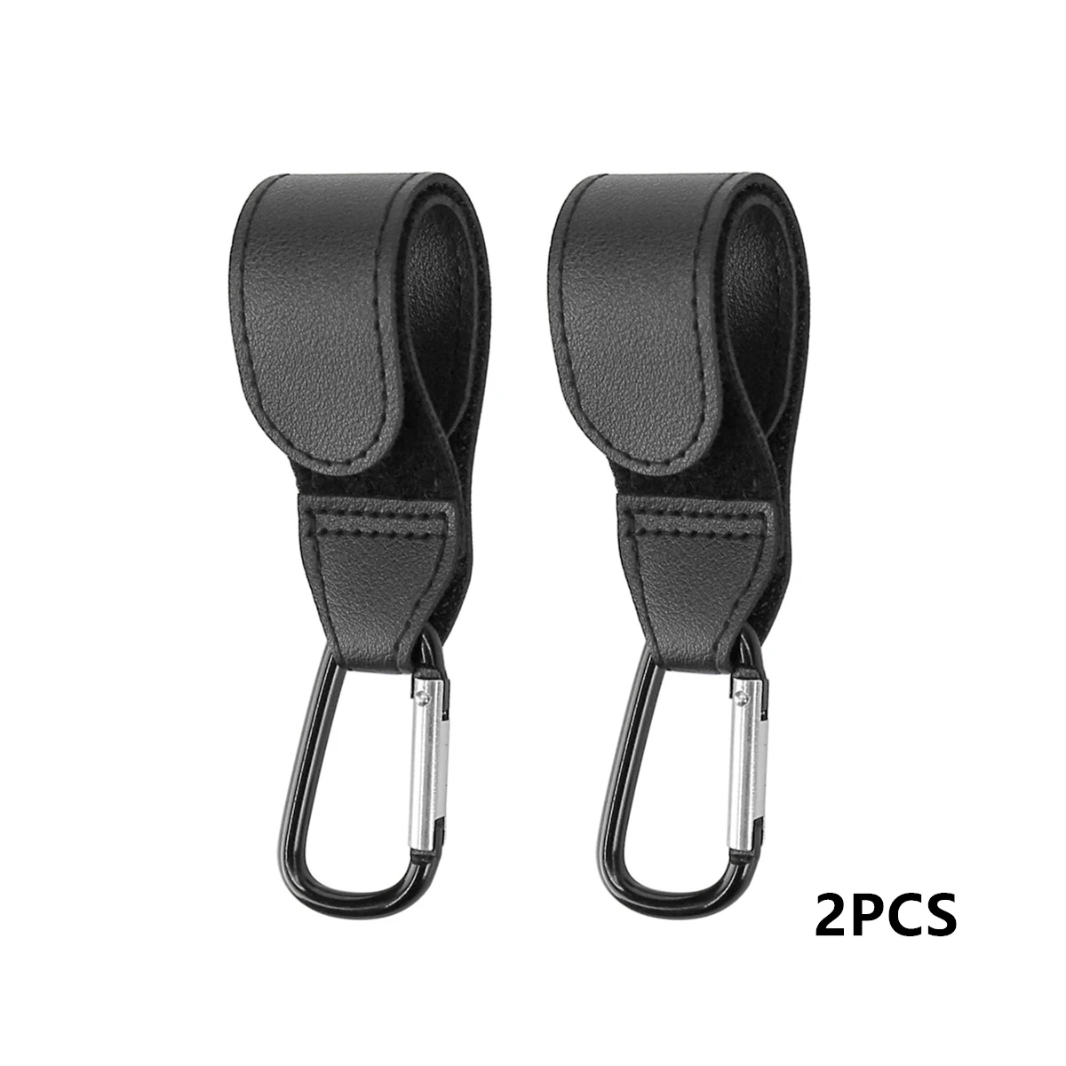 2pcs PU 가죽 아기 가방 유모차 후크 유모차 회전 360도 회전식 카트 주최자 유모차 후크 크로 셰 뜨개질 유모차 액세서리