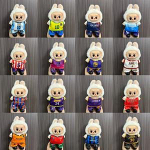 애니메이션 Labubu 인형 옷 축구 농구 유니폼 Labubu 아이돌 V1 V2 인형 의류 액세서리 15/17cm 봉제 인형 유니버설