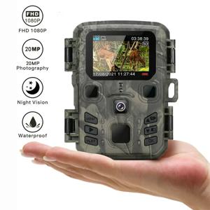 Suntekcam 사냥 카메라 트레일 야생 동물 카메라 야외 야간 투시경 사진 트랩 20MP 1080P IP65 방수 무선 캠 Mini301