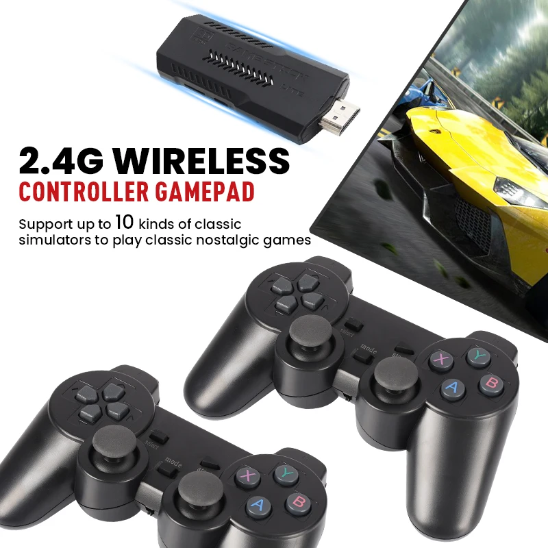 더블 무선 컨트롤러 게임 스틱, X2 Plus, 4K HD 비디오 게임 콘솔, 2.4G, N64, PSP, PS1, GBA용, 신제품