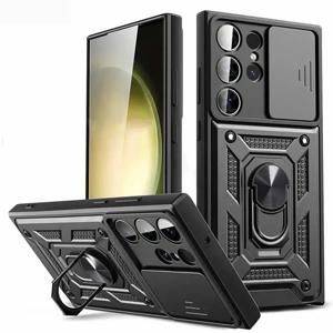 갤럭시 삼성 S22Ultra S21Plus S21FE Note20Ultra 군용 등급 범퍼 링 커버 용 슬라이드 카메라 렌즈 보호대 갑옷 케이스