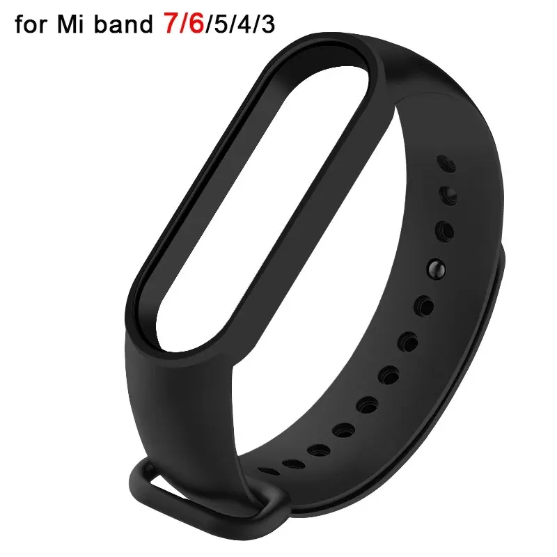 Xiaomi Mi Band 7 6 5 4 3 용 시계 밴드 Miband 5 6 용 팔찌 실리콘 손목 Mi Band 7 6 3 4 5 용 NFC 교체 스포츠 스트랩