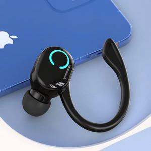 Bluetooth 5.2 비즈니스 무선 헤드폰 이어훅 미니 HIFI 베이스 소음 차단 이어폰(마이크 스포츠 게임 헤드셋 포함)