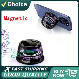 휴대용 블루투스 스피커 G200 RGB 조명 마그네틱 스피커 BT5.3 미니 사운드 박스 7 시간 재생 전화 홀더