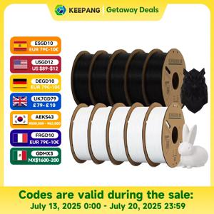 KINGROON PLA 필라멘트 1.75mm 3D 프린터 필라멘트 5/10 롤 3D 인쇄 플라스틱 소재 100% FDM 3D 프린터 믹스 용 버블 없음