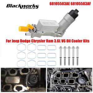 Jeep Dodge Chrysler Ram 3.6L V6 오일 쿨러 키트용 오일 필터 어댑터 하우징 엔진 68105583 AE 68105583 AF 68105583 AA 926-959