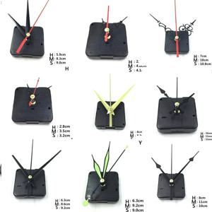 걸이식 DIY 쿼츠 시계 무소음 벽시계 무브먼트, 쿼츠 수리 무브먼트, 시계 메커니즘 부품, 바늘이 있는 시계 부품, 1 세트