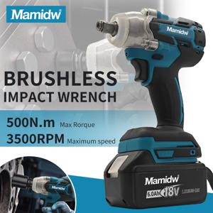 Mamidw DTW285 브러시리스 전기 렌치 렌치 무선 임팩트 도구 전동 공구 Makita 18V 배터리 충전식