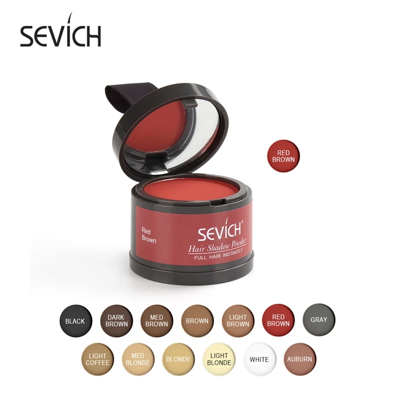 Sevich 12 컬러 헤어 라인 파우더 헤어 라인 섀도우 커버 업 엷은 머리카락 남여 헤어 라인 섀도우 파우더 수정 된 회색 머리카락