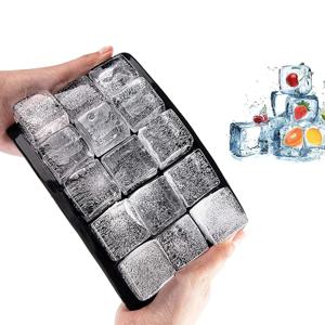 1PC 실리콘 아이스 큐브 트레이, 냉동고용 아이스 큐브 트레이, 위스키, 칵테일, 초콜릿용 간편한 릴리스 실리콘 아이스 큐브 몰드