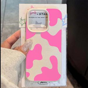 로즈 레드 소 패턴 소프트 TPU 폰 케이스 (아이폰 16 Pro Max, 16e, 11, 12, 13, 14, 15 Pro Max, 16Plus, X, XS, 16E) 충격 방지 펀다 커버