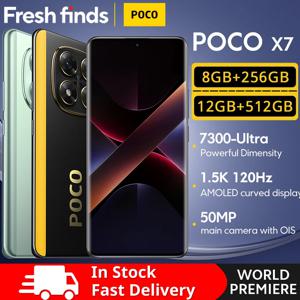 POCO X7 글로벌 버전 스마트폰, 디멘시티 7300-울트라 6.67 인치, 1.5K AMOLED 커브드 디스플레이, 45W 터보 충전 NFC, 월드 프리미어