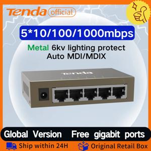 Tenda 5 포트 풀 기가비트 스위치 1000mbps 스마트 네트워크 이더넷 데스크탑 스위처 감시 카메라 용 고속 이더넷 네트워크