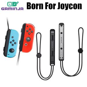 GAMINJA 2Pcs 게임 패드 손목 스트랩 스위치 조이 콘 교체 조이 콘 컨트롤러 손목 스트랩 매는 밧줄 알루미늄 합금 내장