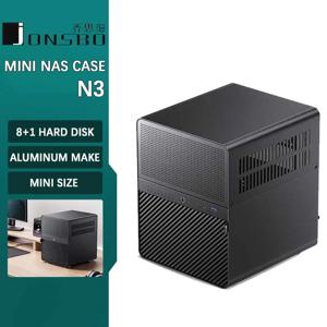 JONSBO N3 미니 NAS 케이스 ITX 미니 알루미늄(강판 지원) 130mm CPU 쿨러 2개의 100×25mm 팬이 표준으로 제공됩니다.
