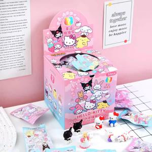 Sanrio 만화 지우개 32pcs 애니메이션 Kuromi 헬로 키티 Kawaii 학생 문구 지우개 청소 도구 학교 어린이 상품