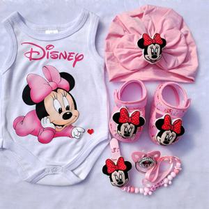 미니 마우스 사랑 귀여운 여름 재미 아기 크롤러 유아 면화 모자 정장 onesies 펑키 신생아 스타킹 아기 아기 용품