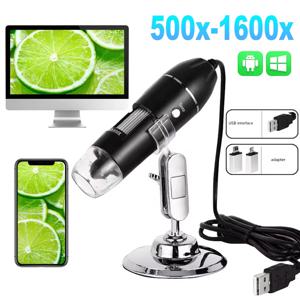 USB C 타입 디지털 현미경 카메라, 휴대용 전자 현미경, 납땜 돋보기, 휴대폰 수리용, 1600X, 1000X, 500X