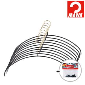 [MAWA]독일  B 옷걸이 이코노믹라이트 블라우스용 40cm 블랙 10개입 [연결고리사은품증정]
