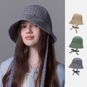 퍼플라벨 모던레트로 체크 와이어 보닛햇 셀비아 (3 colors)