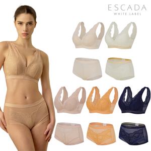 [방송히트]ESCADA  EWBP002 빅사이즈 노와이어 런닝스타일 브라팬티 세트