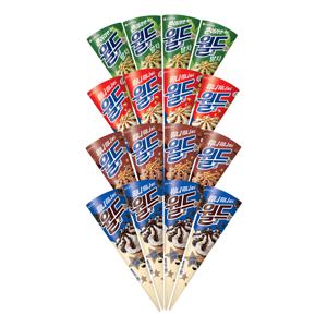 월드콘 말차x4+바닐라x4+쿠앤크x4+초코x4