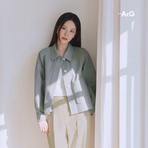 더엣지 25SS 프렌치린넨 혼방 크롭 자켓