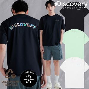 디스커버리 공용 애슬레저 빅아치 그래픽 반팔티_DXRS6B043