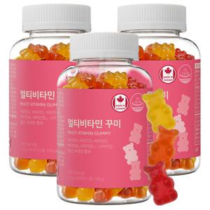 네이처그랜드 어린이 멀티비타민 꾸미 90구미 3병 9개월분 캐나다직수입