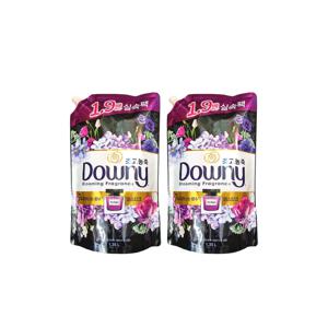 다우니 초고농축 생화 향기 컬렉션 섬유 유연제 미스티크 블랙 1.35L 리필 2개