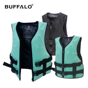 BUFFALO 라이트 구명조끼 1P 민트 블랙 성인 어린이구명조끼 부력보조복 튜브 물놀이용품 보트 래쉬가드