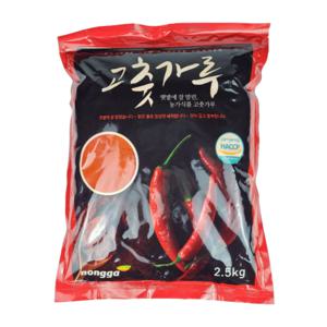 국산고추가루 중국산 고운고춧가루  2.5kg 혼합 짬뽕 고추가루