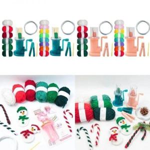 니팅머신 뜨개질기계 목도리 수세미 뜨기 DIY 손 꾸밈 권선 도구 꼬기 스레드 장치 미니 뜨개질 밀 기계 모