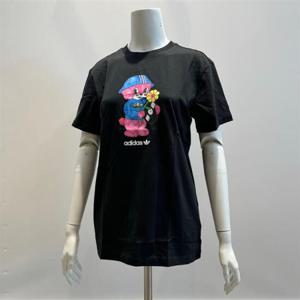 아디다스 여성 아디도러블 블랙 반팔 티셔츠 IS2843