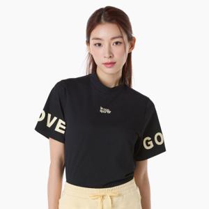 [르꼬끄골프] [온라인전용] 여성 레터링 포인트 하프넥 티셔츠 (GQ122LTS32)