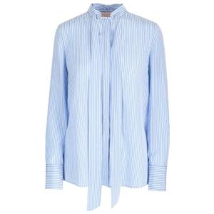 Valentino 크레이프 드 신 스트라이프 셔츠 3B3AB5307YS U47 TP944468971