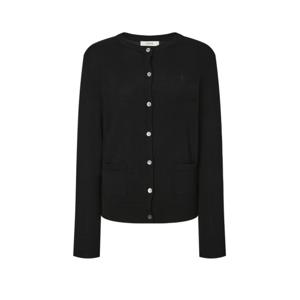 헤지스 여성 24FW 스테디셀러NEW블랙 멜란지 울 가디건 WSSW4D8C1BK