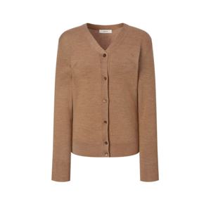 헤지스 여성 24FW 스테디셀러NEW카멜 멜란지 울 가디건 WSSW4D8C3CM