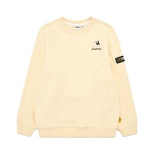 [내셔널지오그래픽 키즈] K234USW930 백그래픽 오버핏 기모맨투맨 CREAM