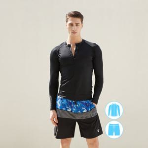 베이직엘르 남성인 집업 래쉬가드 세트 BEM-T905K+BEM-T906K