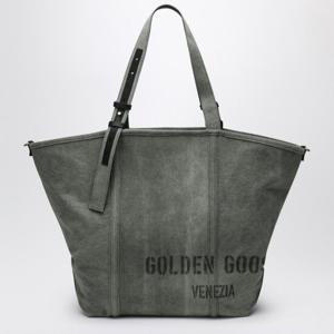 골든구스 그레이 코튼 캔버스 쇼퍼 백 GWA00694A000680 35674